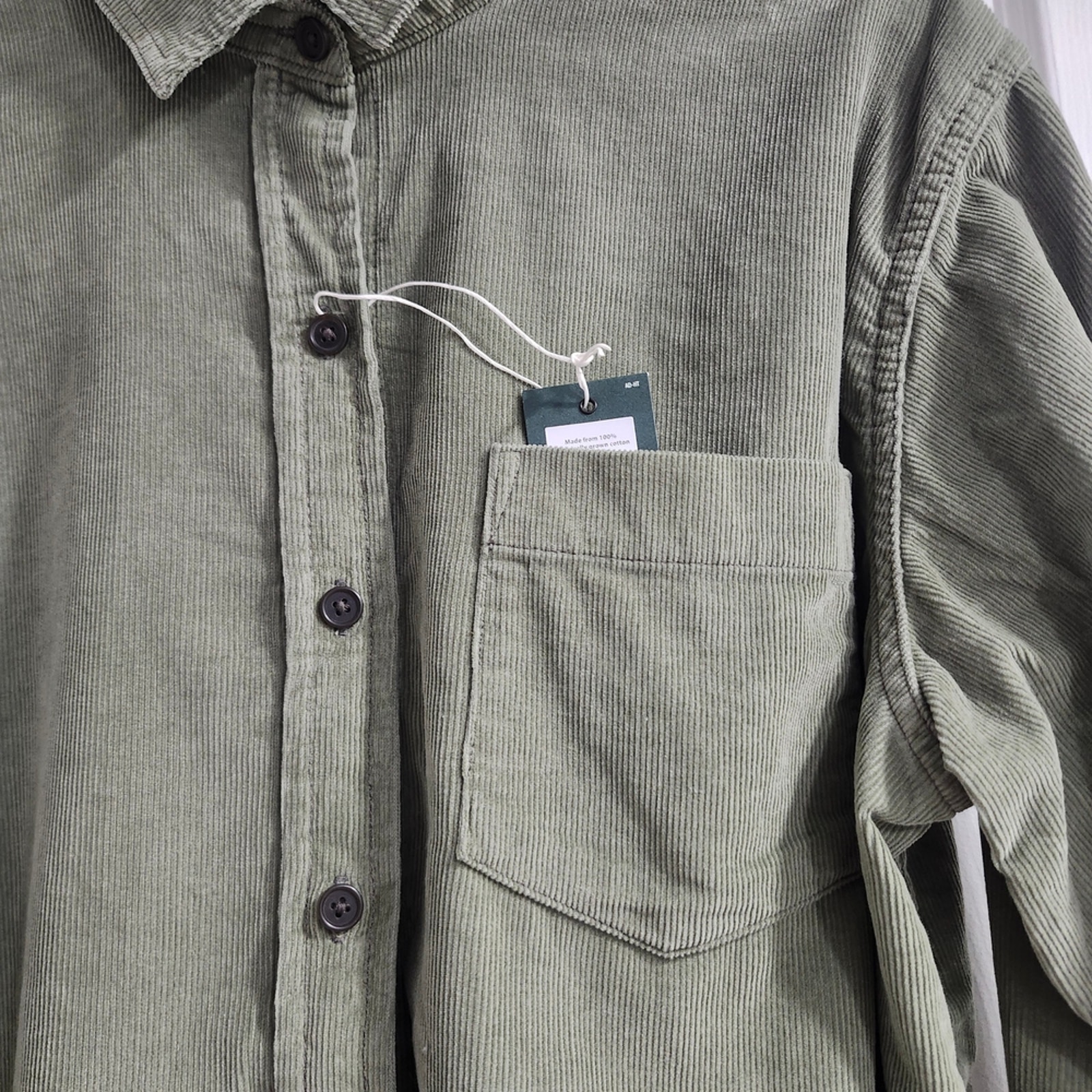 Nwt Alpine Design Olive Men's Casual Button Down Shirt — image 5 of 8